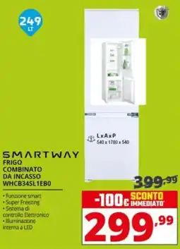 Comet SMARTWAY FRIGO COMBINATO DA INCASSO WHCB34SL1EBO offerta