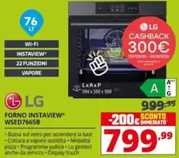 Comet LG FORNO INSTAVIEW WSED7665B offerta