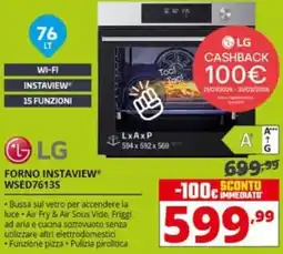 Comet LG FORNO INSTAVIEW WSED7613S offerta