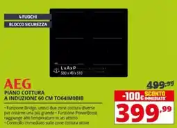 Comet AEG PIANO COTTURA A INDUZIONE 60 CM TO641MOBIB offerta