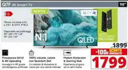 Comet SAMSUNG Q7F 4K Smart TV 98" offerta