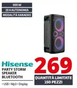 Comet Hisense party storm speaker bluetooth offerta