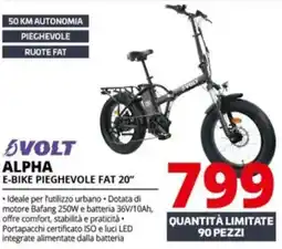 Comet Volt alpha e-bike pieghevole fat 20" offerta