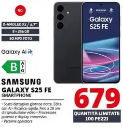 Comet SAMSUNG GALAXY S25 FE SMARTPHONE offerta