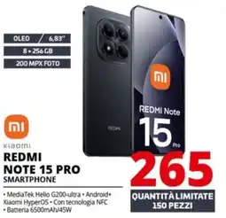 Comet Xiaomi redmi note 15 pro smartphone offerta