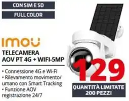 Comet IMOU TELECAMERA AOV PT 4G+WIFI-5MP offerta