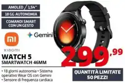 Comet Xiaomi watch 5 smartwatch 46mm offerta
