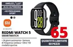 Comet Xiaomi redmi watch 5 smartwatch offerta