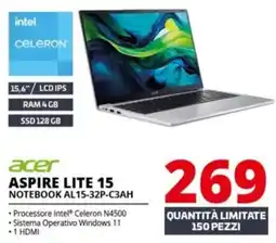 Comet acer ASPIRE LITE 15 NOTEBOOK AL15-32P-C3AH offerta