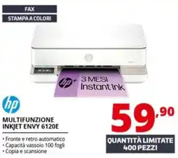 Comet hp MULTIFUNZIONE INKJET ENVY 6120E offerta