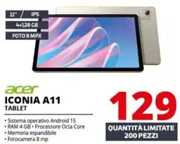 Comet acer ICONIA A11 TABLET offerta