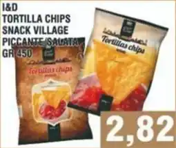 Bitar I&d tortilla chips snack village piccante salata offerta