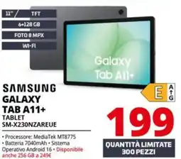Comet SAMSUNG GALAXY TAB A11+ TABLET SM-X230NZAREUE offerta