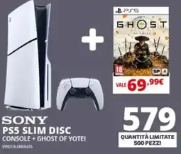 Comet Sony ps5 slim disc console + ghost of yotei offerta