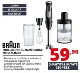 Comet BRAUN FRULLATORE AD IMMERSIONE MQ55254MBK offerta