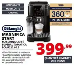 Comet DeLonghi MAGNIFICA START MACCHINA CAFFÈ SUPERAUTOMATICA ECAM220.60.B offerta