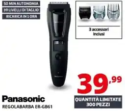 Comet Panasonic REGOLABARBA ER-GB61 offerta