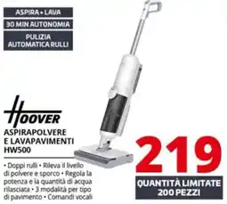 Comet Hoover ASPIRAPOLVERE E LAVAPAVIMENTI HW500 offerta