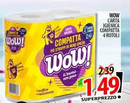 Il Genio Supermercato Wow carta igienica compatta 4 rotoli offerta
