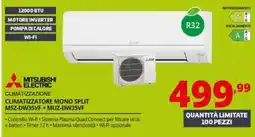 Comet MITSUBISHI ELECTRIC CLIMATIZZATORE MONO SPLIT MSZ-DW35VF+MUZ-DW35VF offerta