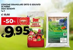 Bennet Concime granulare orto o solfato di ferro DOM SEMENTI offerta