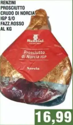 Bitar Renzini prosciutto crudo di norcia igp s/o fazz.rosso offerta