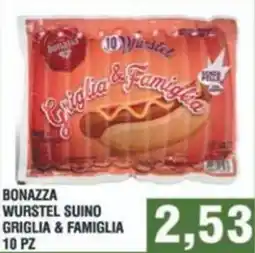 Bitar Bonazza wurstel suino griglia & famiglia 10 pz offerta