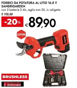 Bennet Forbici da potatura al litio 16.8 V SANDRI GARDEN offerta