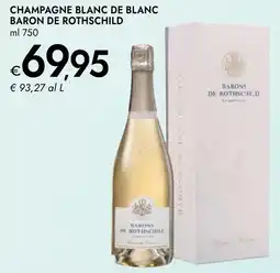 Bennet Champagne blanc de blanc BARON DE ROTHSCHILD offerta