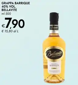 Bennet Grappa barrique 40% vol. BELLAVITE offerta