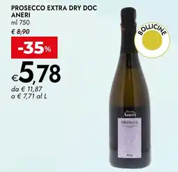 Bennet Prosecco extra dry doc ANERI offerta