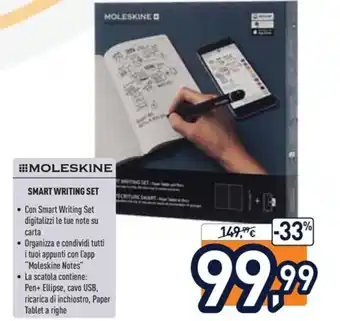Unieuro Moleskine Smart Writing Set offerta