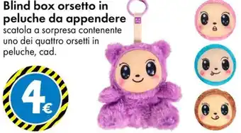 Blind box orsetto in peluche da appendere