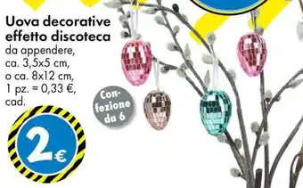 Uova decorative effetto discoteca