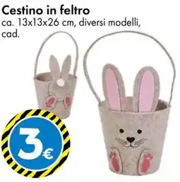 Tedi Cestino in feltro offerta