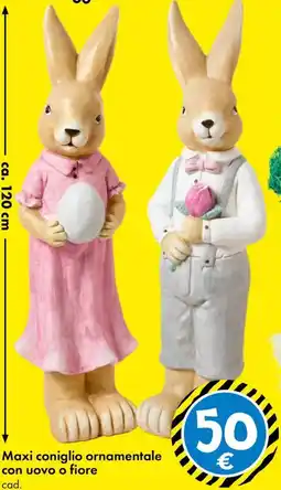 Tedi Maxi coniglio ornamentale con uovo o fiore offerta