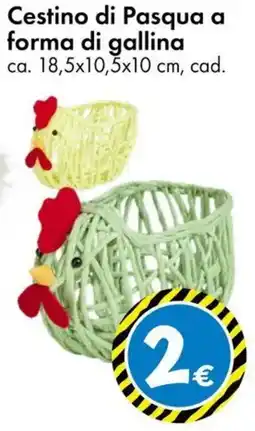Tedi Cestino di Pasqua a forma di gallina offerta