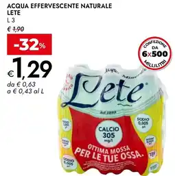 Bennet Acqua effervescente naturale LETE offerta