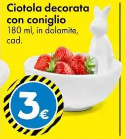 Tedi Ciotola decorata con coniglio offerta