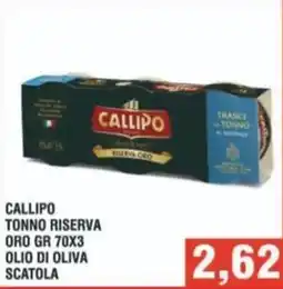 Bitar Callipo tonno riserva oro olio di oliva scatola offerta