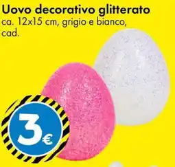 Tedi Uovo decorativo glitterato offerta