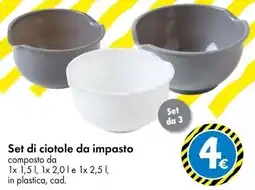 Tedi Set di ciotole da impasto offerta