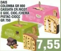 Bitar Dais colomba cassata cr.ricot. e goc. cioc./crema pistac-ciocc offerta