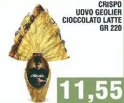 Bitar Crispo uovo geolier cioccolato latte offerta