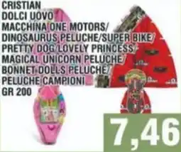 Bitar Cristian dolci uovo macchina one motors/ dinosaurus peluche/super bike offerta