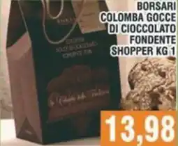 Bitar Borsari colomba gocce di cioccolato fondente shopper offerta