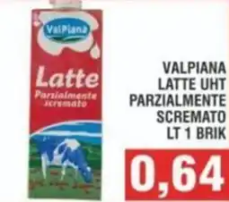Bitar Valpiana latte uht parzialmente scremato brik offerta
