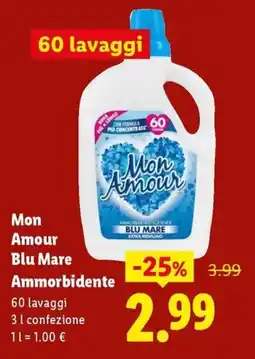 Lidl Mon Amour Blu Mare Ammorbidente offerta