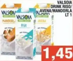 Bitar Valsoia drink riso/ avena/mandorla offerta