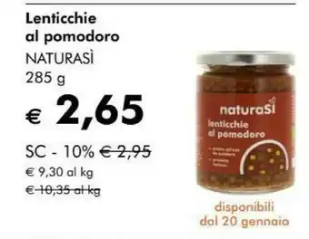 NaturaSì Naturasì lenticchie al pomodoro offerta